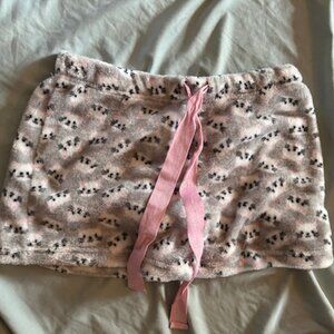 🌟 size small  gray  womens pajama lounge shorts  sleepwear fleece kitty cat